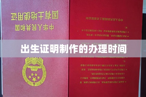 崇川出生证明制作的办理时间