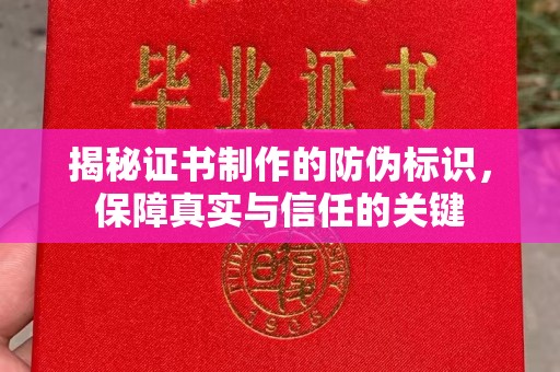 梨树县揭秘证书制作的防伪标识，保障真实与信任的关键